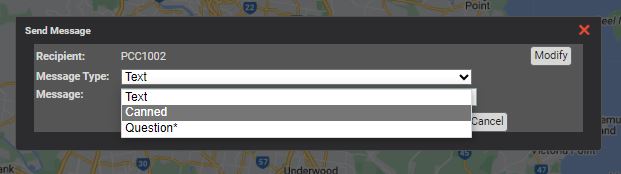 TrackIt Message Truck Send