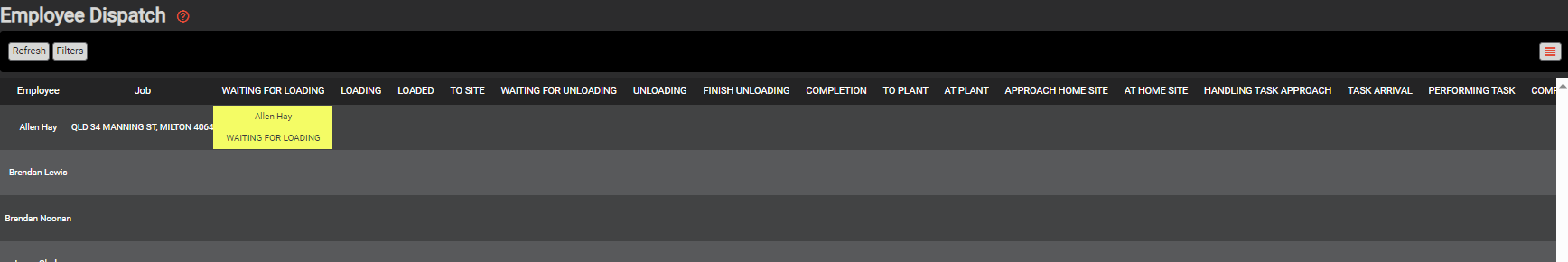 Employee Dispatch View ALT