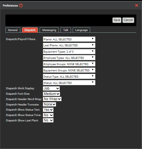 Preference Selection
