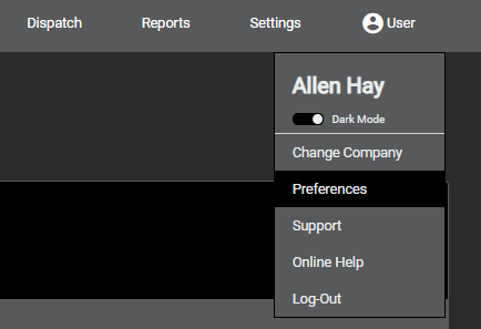User Preferences Selections 2